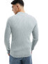 Фото #7 товара ASOS DESIGN midweight half zip jumper in light grey