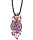 ფოტო #1 პროდუქტის Crazy Collection® Multi-Stone Cord Pendant Necklace in 14k Strawberry Rose Gold (18 ct. t.w.)