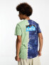 Kavu Klear Above Etch Art ts-hirt in tie dye navy/ green, S - фото #5