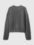 CashSoft Shaker-Stitch Crewneck Sweater