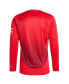 Men's Red Manchester United 2024/25 Home Long Sleeve Replica Jersey