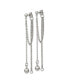 Stainless Steel Multi Chain Front and Back Dangle Earrings