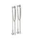 Фото #2 товара Stainless Steel Multi Chain Front and Back Dangle Earrings