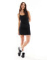 New Look 2 pack strappy mini jersey dress in black and khaki Черный, L - EU 44-46 - фото #3