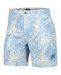 Men's Blue Detroit Lions Sandwashed Monstera Print Amphib Shorts
