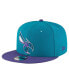 ფოტო #1 პროდუქტის Men's Teal, Purple Charlotte Hornets Official Team Color 2Tone 9FIFTY Snapback Hat