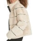 ფოტო #8 პროდუქტის Womens Faux-Leather Trim Faux-Fur Short Coat