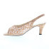 Фото #3 товара David Tate Rosie Womens Beige Extra Wide Synthetic Slingback Heels Shoes