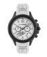 Men's Warrior Tech Chronograph Date Quartz White Silicone 47.5MM