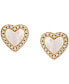 ფოტო #3 პროდუქტის Mother of Pearl & Cubic Zirconia Heart Stud Earrings in 18k Gold-Plated Sterling Silver, Created for Macy's