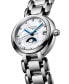 ფოტო #3 პროდუქტის Women's Swiss Automatic Diamond (1/20 ct. t.w.) Stainless Steel Bracelet Watch 30mm