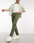 ASOS DESIGN classic rigid chinos in olive green