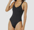 Vitamin A 269028 Women's Solid Black Stretch One Piece Swimsuit Size 14