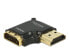 Фото #1 товара Delock HDMI-A/HDMI-A - F/M - 90° - HDMI - HDMI - Female - Male - Gold - 3840 x 2160 pixels