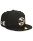 Фото #1 товара Men's Black Atlanta Hawks 2023/24 City Edition Alternate 59FIFTY Fitted Hat