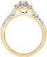 ფოტო #4 პროდუქტის Diamond Oval Halo Bridal Set (1 ct. t.w.) in 14k Gold