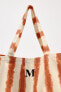 STRIPED MAXI TOTE BAG