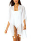 Фото #1 товара Women's Tie-Front Kimono High-Low Cover-Up