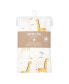 Signature Giraffe Organic Cotton Fitted Crib Sheet - White/Yellow