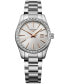 ფოტო #1 პროდუქტის Women's Swiss Conquest Classic Diamond (5/8 ct. t.w.) Stainless Steel Bracelet Watch 29mm