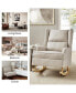 Фото #8 товара Batter son Modern Wingback Rocking Accent Chair With Solid Wooden legs