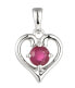 Фото #1 товара Gentle silver necklace with ruby MP06171C (chain, pendant)