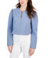 Фото #4 товара Women's Quilted Puff-Shoulder Zip-Front Jacket