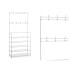 Shoe Rack Coat rack 5 Shelves 80 x 29 x 175 cm White Metal (6 Units)