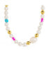 ფოტო #2 პროდუქტის Gold-Tone or Silver-Tone Cultured Freshwater Pearl And Glass Bead Polly Choker