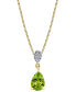 Peridot (3/4 ct. t.w.) & Diamond Accent 18" Pendant Necklace in 14k Gold