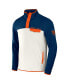 ფოტო #2 პროდუქტის Men's NFL x Darius Rucker Collection by Navy, Cream Chicago Bears Micro Fleece Quarter-Snap Jacket