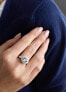 Silver ring with glittering Swarovski crystal 35026.1