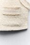 Жилет из рельефной ткани с необработанными кромками ZARA