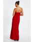 ფოტო #2 პროდუქტის Women's Womens's Scuba Crepe Floral Trim Strap Maxi Dress