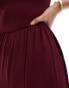 Фото #3 товара ASOS DESIGN drop waist soft touch jumpsuit in burgundy