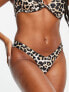 Ivory Rose Fuller Bust mix and match V high leg bikini bottom in leopard animal print