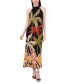 Фото #1 товара Women's Printed Halter Maxi Dress