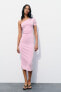 Фото #1 товара Платье асимметричного кроя со сборками ZARA