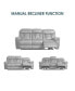 Marcel 91" Leather in Manual Reclining Sofa