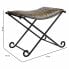 Bench Alexandra House Living Green Leather Metal Iron 45 x 45 x 52 cm