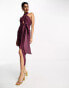 Фото #9 товара ASOS DESIGN washed halter cut out midi dress with tie waist in dusty purple