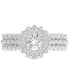 ფოტო #3 პროდუქტის Diamond Double Halo Multi-Row Engagement Ring (1-1/2 ct. t.w.) in 14k White Gold