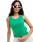 ASOS DESIGN knitted tank top in green