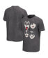 Фото #1 товара Men's Black KISS Faces Washed Graphic T-shirt