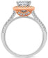 ფოტო #3 პროდუქტის Diamond Princess Halo Ring (1-5/8 ct. t.w.) in 14k White & Rose Gold