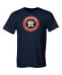 ფოტო #1 პროდუქტის Big Boys Houston Astros Distressed Logo T-shirt - Navy Blue