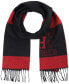 ფოტო #1 პროდუქტის Men's Monogram Striped Yarn-Dye Scarf