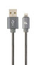 Gembird Cablexpert CC-USB2S-AMLM-1M-BG - 8 m - USB A - Lightning - Male - Male - Grey