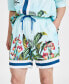 Фото #3 товара Men's Thom Regular-Fit Tropical-Print 7" Drawstring Shorts, Created for Macy's