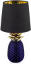 Фото #1 товара Navaris Table Lamp in Pineapple Design – 35 cm High – Decorative Ceramic Lamp for Bedside Table or Side Table – Decorative Lamp with E14 Thread in Silver/Black